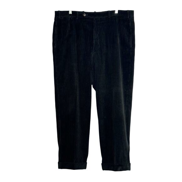 Paul Stuart vintage black wide wale corduroy pants size 40
